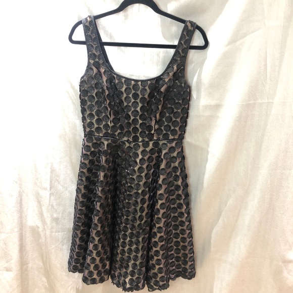 Jill Stuart black/gold cocktail dress. Sz 4 - Picture 1 of 16